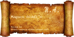 Magocs Aldán névjegykártya